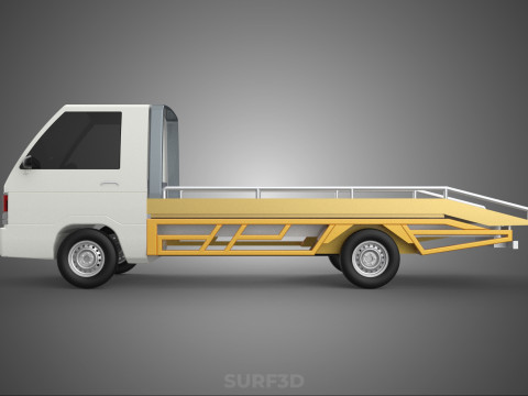 COLT L300 TOWING PICK UP TRUCK FLATBED TOWTRUCK PICKUP VEHICLE 3D Модель