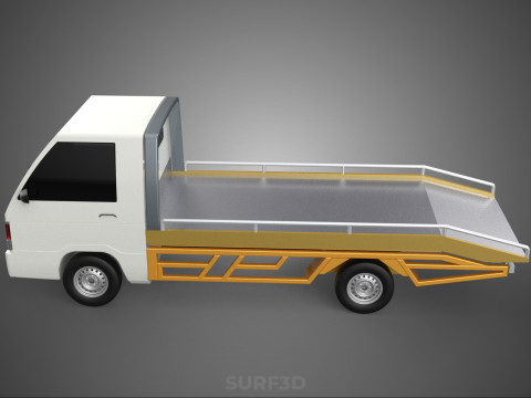 COLT L300 TOWING PICK UP TRUCK FLATBED TOWTRUCK PICKUP VEHICLE 3D Модель