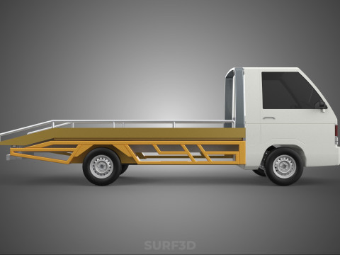 COLT L300 TOWING PICK UP TRUCK FLATBED TOWTRUCK PICKUP VEHICLE 3D Модель