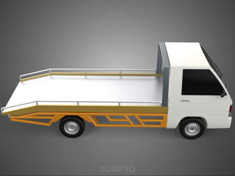 COLT L300 TOWING PICK UP TRUCK FLATBED TOWTRUCK PICKUP VEHICLE 3D Модель