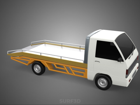COLT L300 TOWING PICK UP TRUCK FLATBED TOWTRUCK PICKUP VEHICLE 3D Модель