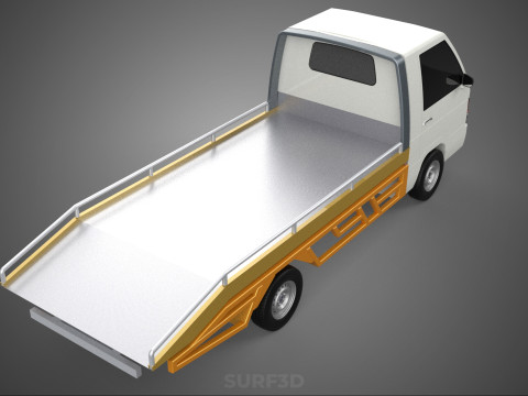 COLT L300 TOWING PICK UP TRUCK FLATBED TOWTRUCK PICKUP VEHICLE 3D Модель