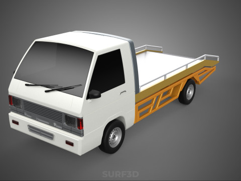 COLT L300 TOWING PICK UP TRUCK FLATBED TOWTRUCK PICKUP VEHICLE 3D Модель