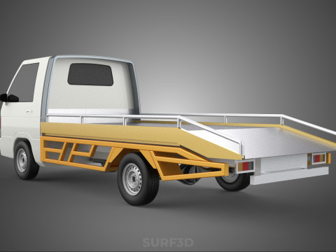 COLT L300 TOWING PICK UP TRUCK FLATBED TOWTRUCK PICKUP VEHICLE 3D Модель