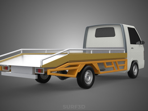 COLT L300 TOWING PICK UP TRUCK FLATBED TOWTRUCK PICKUP VEHICLE 3D Модель