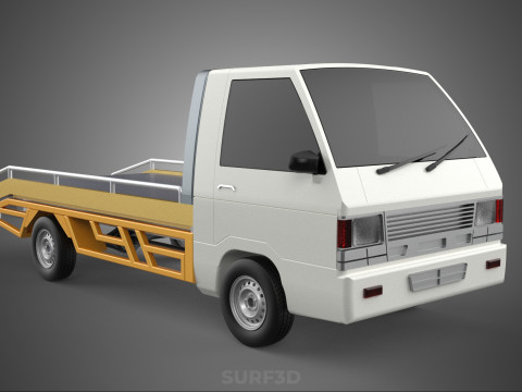 COLT L300 TOWING PICK UP TRUCK FLATBED TOWTRUCK PICKUP VEHICLE 3D Модель
