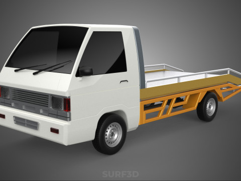 COLT L300 TOWING PICK UP TRUCK FLATBED TOWTRUCK PICKUP VEHICLE 3D Модель
