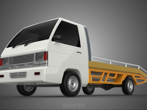 COLT L300 TOWING PICK UP TRUCK FLATBED TOWTRUCK PICKUP VEHICLE 3D Модель