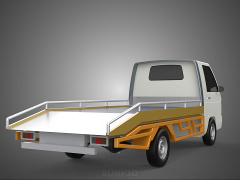 COLT L300 TOWING PICK UP TRUCK FLATBED TOWTRUCK PICKUP VEHICLE 3D Модель