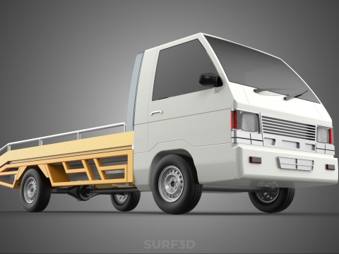 COLT L300 TOWING PICK UP TRUCK FLATBED TOWTRUCK PICKUP VEHICLE 3D Модель