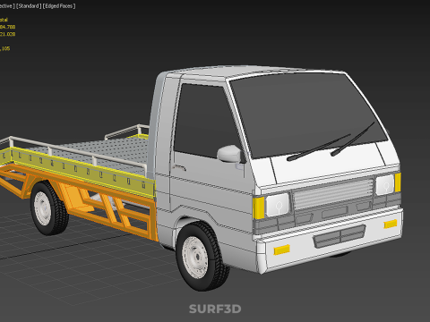 COLT L300 TOWING PICK UP TRUCK FLATBED TOWTRUCK PICKUP VEHICLE 3D Модель