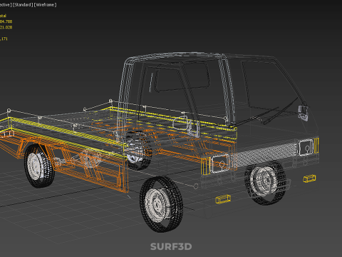 COLT L300 TOWING PICK UP TRUCK FLATBED TOWTRUCK PICKUP VEHICLE 3D Модель