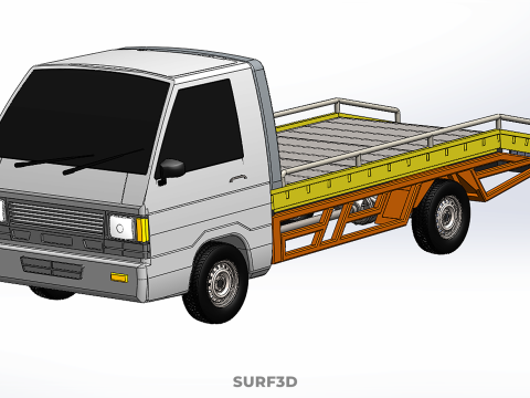COLT L300 TOWING PICK UP TRUCK FLATBED TOWTRUCK PICKUP VEHICLE 3D Модель