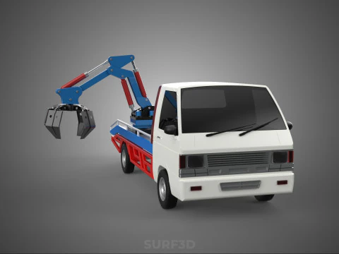 LKW-Pickup, Mobilkran, Lasthub, Greifer, Greifer 3D Modell