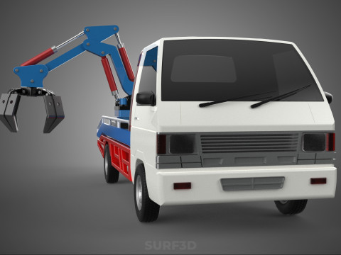 TRUCK PICK UP MOBILE CRANE HOIST LOAD LIFT GRABBER CLAW GRAPPLE 3D 模型