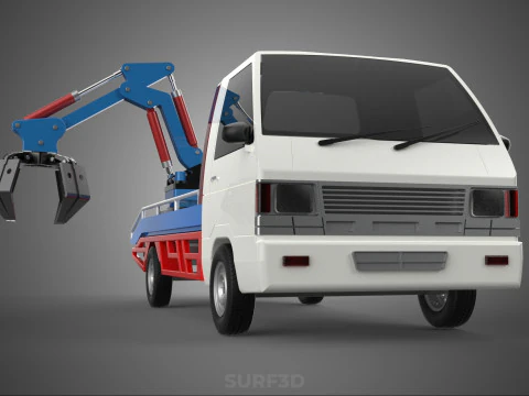 TRUCK PICK UP MOBILE CRANE HOIST LOAD LIFT GRABBER CLAW GRAPPLE 3D Model