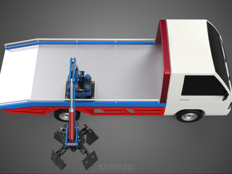 TRUCK PICK UP MOBILE CRANE HOIST LOAD LIFT GRABBER CLAW GRAPPLE 3D 模型