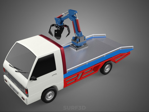 TRUCK PICK UP MOBILE CRANE HOIST LOAD LIFT GRABBER CLAW GRAPPLE 3D 模型