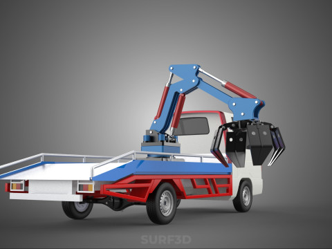 TRUCK PICK UP MOBILE CRANE HOIST LOAD LIFT GRABBER CLAW GRAPPLE 3D 模型