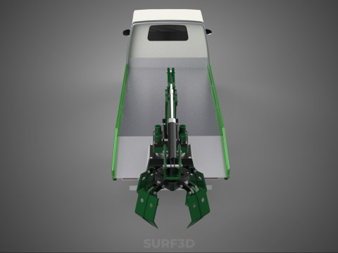 PICK UP PALM OIL FRUIT LOADER GRAB TRUCK CRANE GRABBER JAWS LIFT 3Dモデル