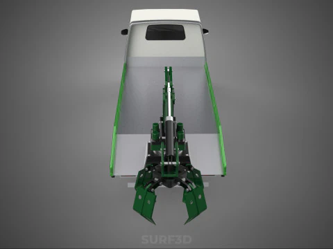 PICK UP PALM OIL FRUIT LOADER GRAB TRUCK CRANE GRABBER JAWS LIFT 3D Model