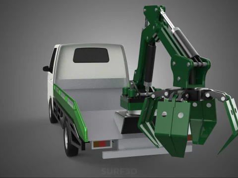 PICK UP PALM OIL FRUIT LOADER GRAB TRUCK CRANE GRABBER JAWS LIFT 3D Model
