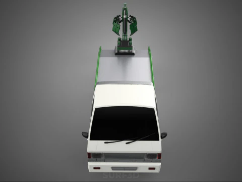 PICK UP PALM OIL FRUIT LOADER GRAB TRUCK CRANE GRABBER JAWS LIFT 3D Model