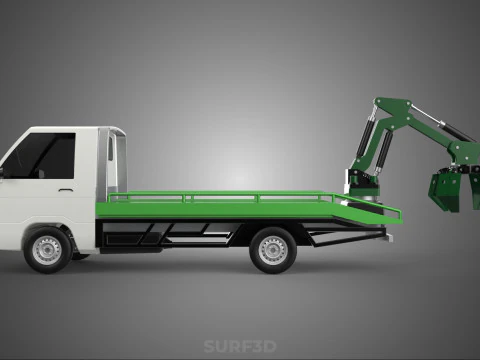 PICK UP PALM OIL FRUIT LOADER GRAB TRUCK CRANE GRABBER JAWS LIFT 3D Model