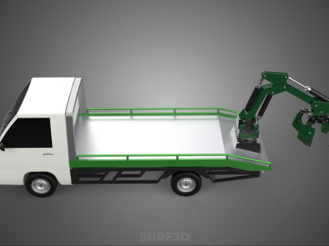 PICK UP PALM OIL FRUIT LOADER GRAB TRUCK CRANE GRABBER JAWS LIFT 3Dモデル