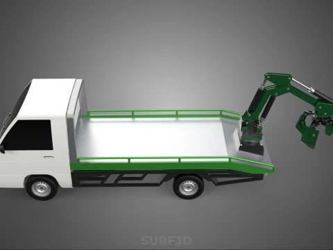 PICK UP PALM OIL FRUIT LOADER GRAB TRUCK CRANE GRABBER JAWS LIFT 3D Model