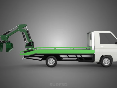 PICK UP PALM OIL FRUIT LOADER GRAB TRUCK CRANE GRABBER JAWS LIFT 3D Model