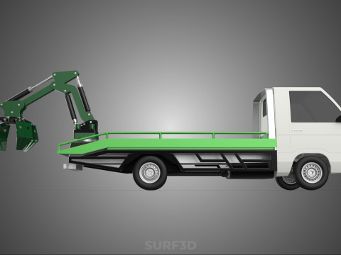 PICK UP PALM OIL FRUIT LOADER GRAB TRUCK CRANE GRABBER JAWS LIFT 3Dモデル