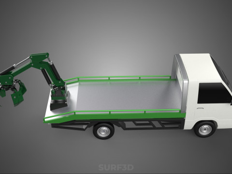 PICK UP PALM OIL FRUIT LOADER GRAB TRUCK CRANE GRABBER JAWS LIFT 3Dモデル