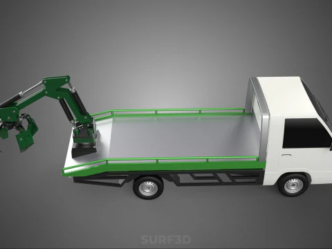 PICK UP PALM OIL FRUIT LOADER GRAB TRUCK CRANE GRABBER JAWS LIFT 3D Model