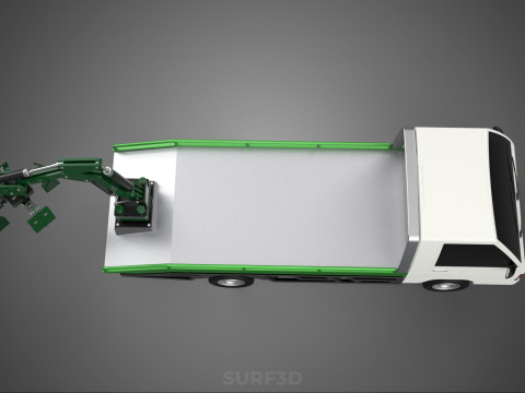 PICK UP PALM OIL FRUIT LOADER GRAB TRUCK CRANE GRABBER JAWS LIFT 3Dモデル