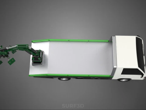 PICK UP PALM OIL FRUIT LOADER GRAB TRUCK CRANE GRABBER JAWS LIFT 3D Model