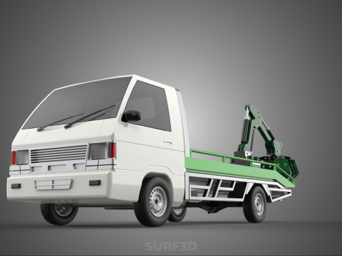 PICK UP PALM OIL FRUIT LOADER GRAB TRUCK CRANE GRABBER JAWS LIFT 3Dモデル