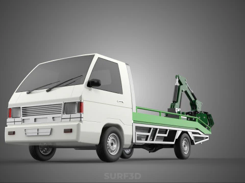PICK UP PALM OIL FRUIT LOADER GRAB TRUCK CRANE GRABBER JAWS LIFT 3D Model