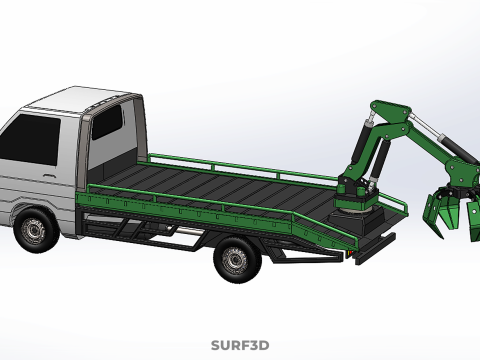 PICK UP PALM OIL FRUIT LOADER GRAB TRUCK CRANE GRABBER JAWS LIFT 3Dモデル