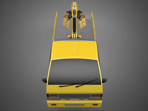 CAR PICK UP TRUCK WOOD LOG TREE LOADER GRAB CRANE LIFTER GRABBER 3D Model