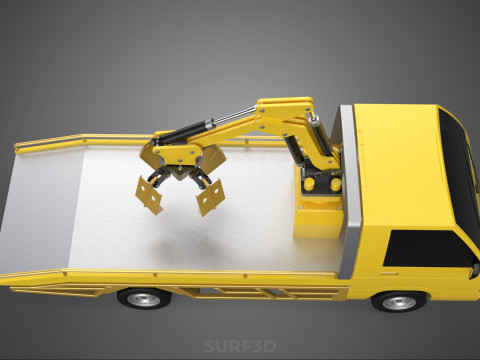 CAR PICK UP TRUCK WOOD LOG TREE LOADER GRAB CRANE LIFTER GRABBER 3D-Modell