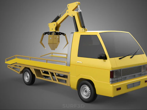 CAR PICK UP TRUCK WOOD LOG TREE LOADER GRAB CRANE LIFTER GRABBER 3D Model