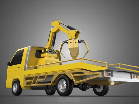 CAR PICK UP TRUCK WOOD LOG TREE LOADER GRAB CRANE LIFTER GRABBER 3D Model