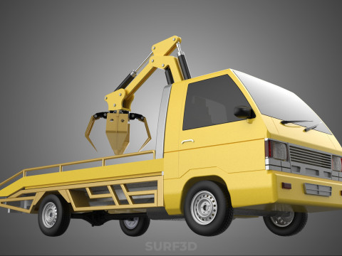 CAR PICK UP TRUCK WOOD LOG TREE LOADER GRAB CRANE LIFTER GRABBER 3D-Modell
