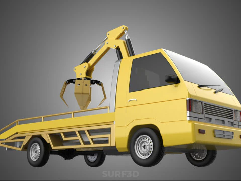 CAR PICK UP TRUCK WOOD LOG TREE LOADER GRAB CRANE LIFTER GRABBER 3D Model