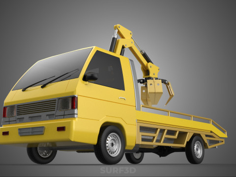 CAR PICK UP TRUCK WOOD LOG TREE LOADER GRAB CRANE LIFTER GRABBER 3D-Modell