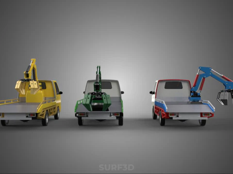 РУКА ВЕЛИКИЙ ПАЛЕЦЬ АВТОМОБІЛЬ ПІКАП ВАНТАЖІВКА КІВШ НАВАНТАЖУВАЧ КРАН ГРАББЕР ГРЕЙФЕР 3D Модель