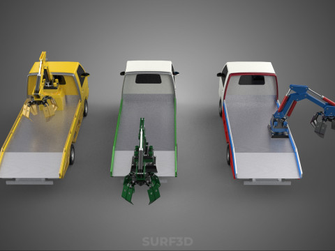 ARM THUMB CAR PICK UP TRUCK BUCKET LOADER CRANE GRABBER GRAPPLE Model 3D