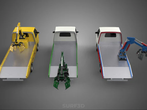 РУКА ВЕЛИКИЙ ПАЛЕЦЬ АВТОМОБІЛЬ ПІКАП ВАНТАЖІВКА КІВШ НАВАНТАЖУВАЧ КРАН ГРАББЕР ГРЕЙФЕР 3D Модель