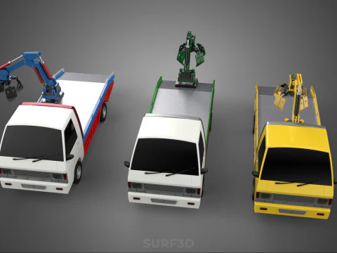 РУКА ВЕЛИКИЙ ПАЛЕЦЬ АВТОМОБІЛЬ ПІКАП ВАНТАЖІВКА КІВШ НАВАНТАЖУВАЧ КРАН ГРАББЕР ГРЕЙФЕР 3D Модель